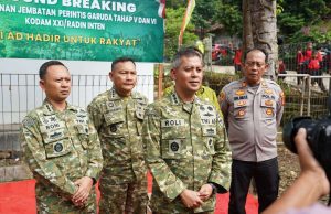 Kasrem 043/Gatam Pimpin Ground Breaking Pembangunan 30 Jembatan Perintis Garuda Tahap V dan VI Di Provinsi Lampung