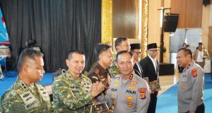 Sinergi TNI–Polri Makin Solid, Danrem 043/Gatam Hadiri Syukuran HUT Bhayangkara ke-80 Polda Lampung