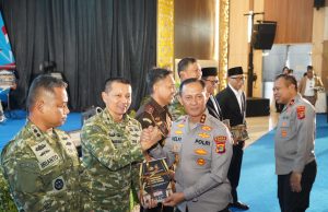 Sinergi TNI–Polri Makin Solid, Danrem 043/Gatam Hadiri Syukuran HUT Bhayangkara ke-80 Polda Lampung