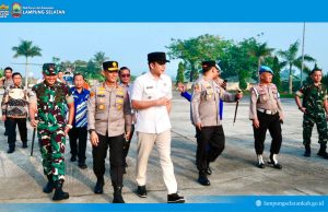 Kunker ke Lampung Selatan, Kapolda Lampung Disambut Langsung Bupati Radityo Egi Pratama