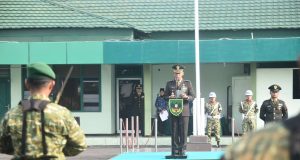 Korem 043/Gatam Khidmat Upacara HUT Ke-81 RI, Teguhkan Semangat “Indonesia Berdaulat, Adil, dan Makmur”