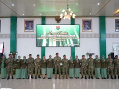 Danrem 043/Gatam Hadiri Sertijab Pejabat Kodam XXI/Radin Inten, Tegaskan Komitmen Sinergitas untuk Lampung