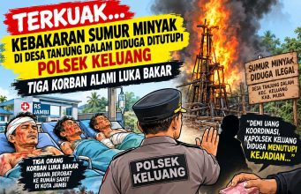 Terkuak, Kebakaran Sumur Minyak di Desa Tanjung Dalam Diduga Ditutupi Polsek Keluang, Tiga Korban Alami Luka Bakar