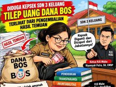 Diduga Kepsek SDN 3 Keluang Tilep Uang Dana BOS, Terlihat dari Pengembalian Hasil Temuan