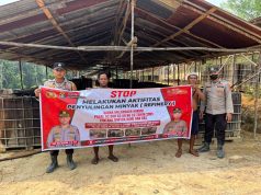 Kapolsek Batanghari Leko terus gencar kegiatan patroli Sekaligus Beri Himbauan Dan Sosialisasi Kepada Masyarakat Yang Terlibat Aktivitas Illegal Refinery