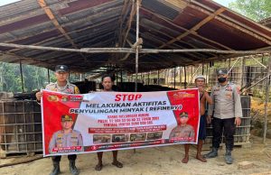 Kapolsek Batanghari Leko terus gencar kegiatan patroli Sekaligus Beri Himbauan Dan Sosialisasi Kepada Masyarakat Yang Terlibat Aktivitas Illegal Refinery