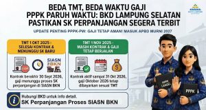 Beda Waktu Gaji PPPK Paruh Waktu, BKD Lampung Selatan Pastikan SK Perpanjangan Segera Terbit